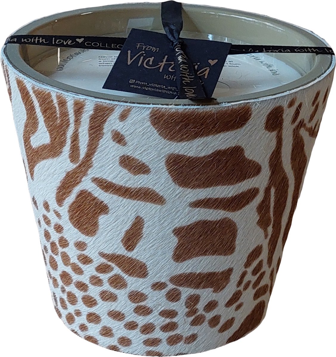 Victoria with love kaars - Printed giraf - Camel - maat M