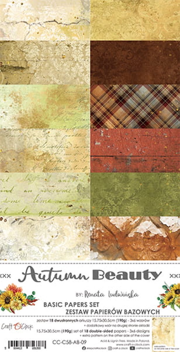 Craft O'Clock - Papier - 15x30 - Autumn Beauty CC-C58-AB-09