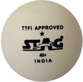 Stag Two Star Plastic Table Tennis Ball, 40mm, Pack of 6 (White) | Plastic | STAG Ball Soft Pro Tennis Ball | Balls for Training, Tournaments, and Recreational Play | Durable for Indoor/Outdoor Game