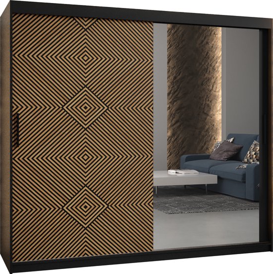 Garderobe / kapstok compleet - Set B Lencois, 4-delig, kleur: natuur / transparant, massief eiken