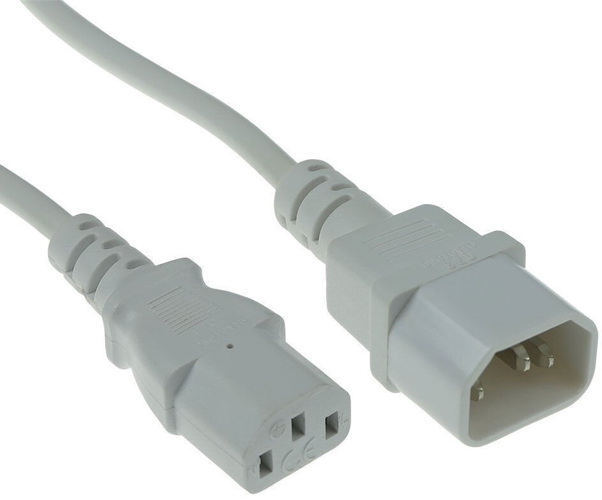 Image of ACT Netsnoer C13 - C14 wit 0,3 m AK5422