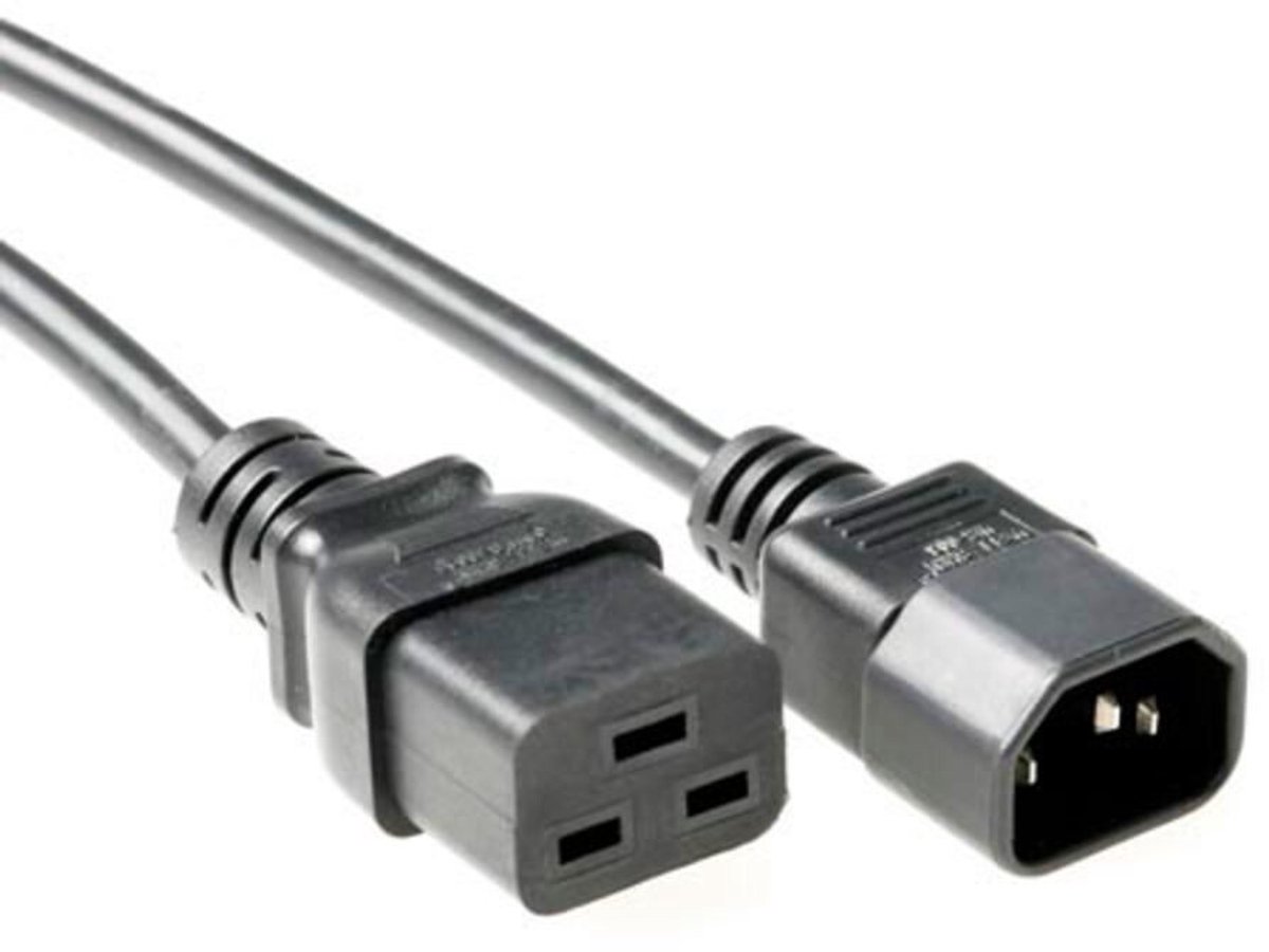 Image of ACT Netsnoer C14 - C19 zwart 1 m AK5439