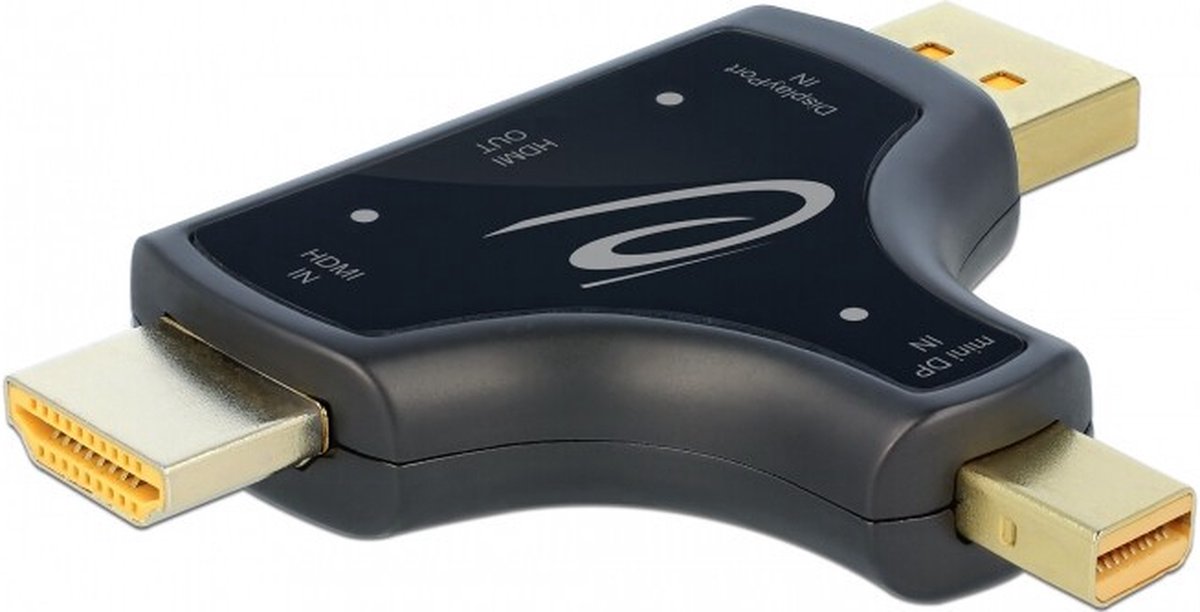 Image of 3 In 1 monitoradapter met HDMI / DisplayPort / Mini DisplayPort in HDMI OUT met 4K 60 Hz