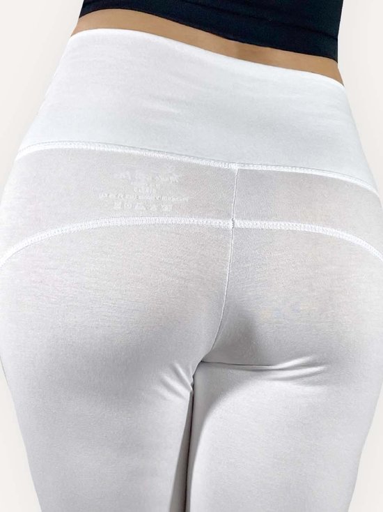 Namastae® Yoga legging dames - Yoga broek dames - Cross over legging - Ankle length - Wit - Maat 38 (L) van Namastae — afbeelding 2