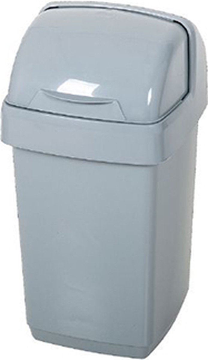 Goedkoopste Afvalbak 'Nox' - 100 Gerecycled - Roll Top Prullenbak - 10 liter - Licht Grijs