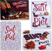 4 Luxe Cards & Crafts Sinterklaas Wenskaarten - 11x17cm - Gevouwen kaarten met enveloppen