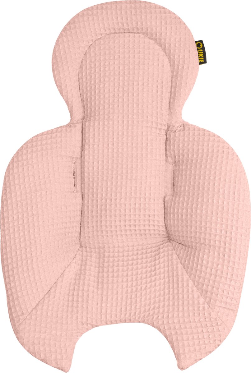 Ukje Verkleinkussen geschikt voor 4Moms Mamaroo 5 Rockaroo Wipstoel - Newborn Insert - Dubbelzijdig - Makkelijk Wasbaar - Perfecte Pasvorm - Zacht Katoen - Roze Wafelstof