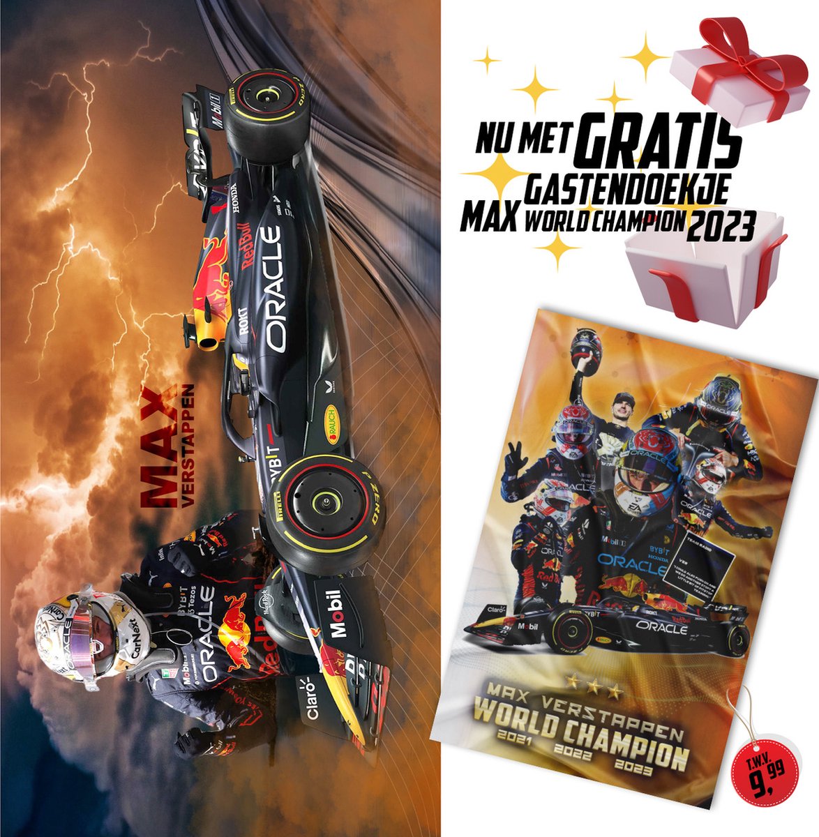 Strandhanddoek - Max Verstappen - Formule 1 - 2023 Special - 100x190 cm