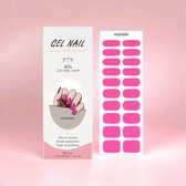 NailGlow - Gel Nagel Wraps - Fel roze - Gel Nagel Stickers - Gel Nagel Folie - Nail Wraps - Bij elke 2 pakjes die je besteld ontvang je een gratis Nagelriemolie pen t.w.v €7,85! - Gel Nail Stickers - Nail Art - Nail Foil