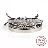 Soraro Roman Kroon Zirkonia Armbanden | Zilveren Armbanden | Armband Mannen | Armband Heren | Cadeau voor Man | Mannen Cadeautjes | Vaderdag | Vaderdag Cadeau