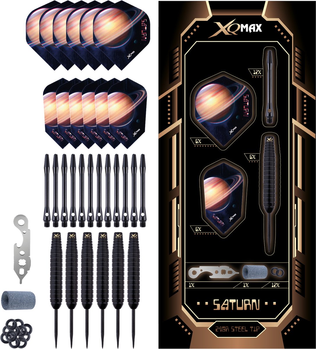 XQMax Saturn Darts - Set van 6 Dartpijlen - 32 stuks - 22 gram - Dart Flights - Dart shafts