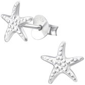 Joy|S - Zilveren zeester oorbellen - 7 mm - ster oorknoppen