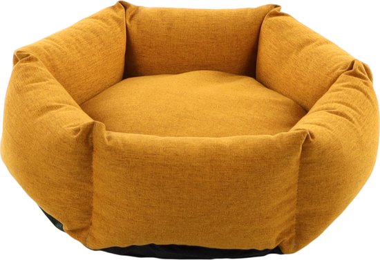 FLAMINGO Hondenmand met rits Ziva hexagonaal 60x20 cm okerkleurig