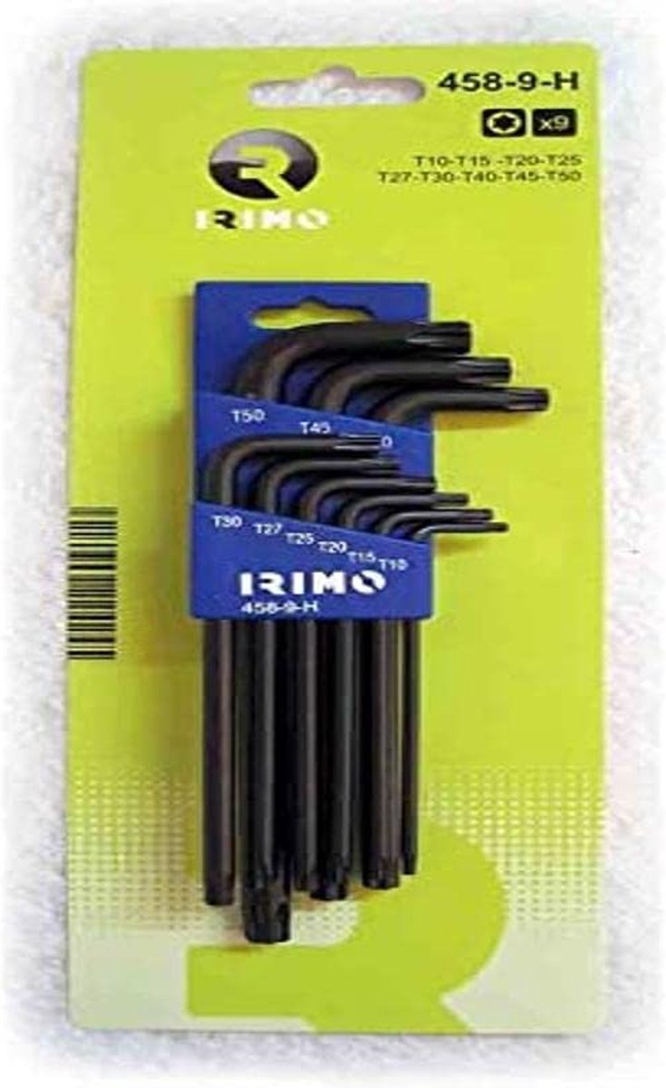 Inbussleutelset Irimo; T10-T50; 9 eenheden