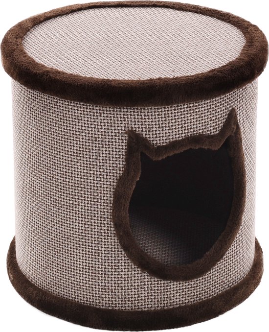 Flamingo - Krabton barrel Omar - Bruin - 42 x 42 x 40 cm