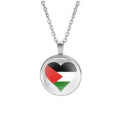 Ketting Glas - Hart Vlag Palestina
