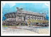 Amsterdam Arena voetbalstadion print 71x51 cm *ingelijst & gesigneerd