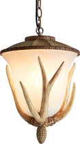 DePauwLiving - Bambi Herten gewei Hanglamp - 1 Lichts - E27 - Bruin - Hertengewei Decoratie, Designlamp, Hanglampen Eetkamer, Woonkamer, Slaapkamer, Plafondlamp LED