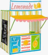 Role Play Stand de limonade - Tente de jeu pour enfants - 110 x 163 x 158 cm - Matériaux naturels - Boutique Playhouse pour l'intérieur et l'extérieur - Tente pour enfants pour garçons et filles