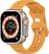 Bracelet en Siliconen - convient pour Apple Watch Series 1/2/3/4/5/6/7/8/9/SE/SE 2 avec une taille de boîtier de 38 mm / 40 mm / 41 mm - orange