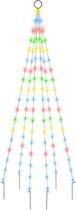 vidaXL-Vlaggenmast-kerstboom-108-LED's-meerkleurig-180-cm