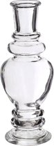Kaarsen kandelaar Venice - glas - helder transparant - D5,7 x H15 cm