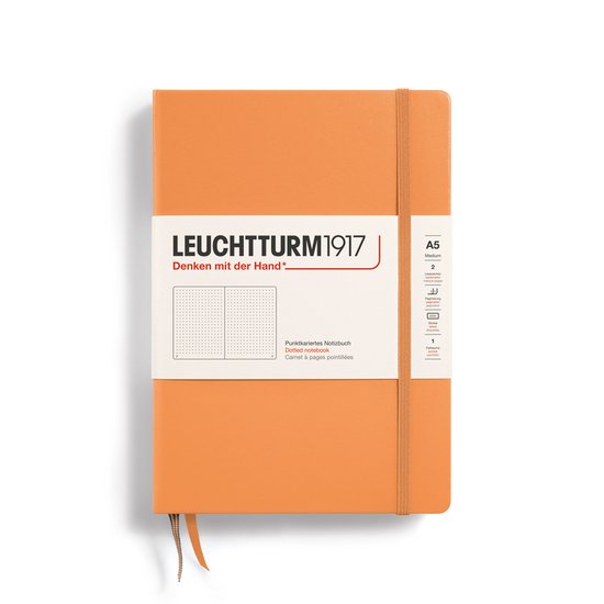 Leuchtturm1917 - notitieboek - A5 Medium - dotted - apricot oranje