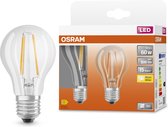 OSRAM Doos met 2 standaard LED-lampen met helder glas - 7W equivalent aan 60W E27 - Warm wit