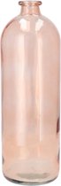 DK Design Bloemenvaas fles model - helder gekleurd glas - perzik roze - D14 x H41 cm