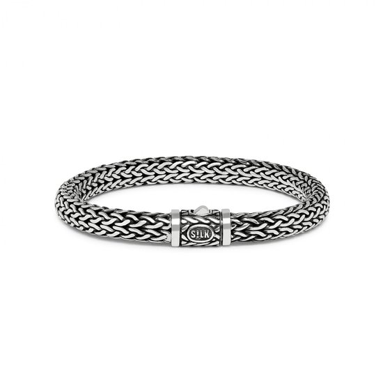 SILK Jewellery - Zilveren Armband - Roots - 422.22 - Maat 22