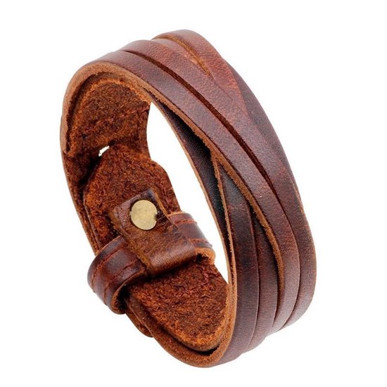 Jomide Heren armband Leer - Bruin