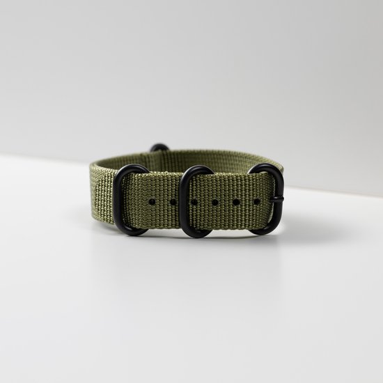 The Watch Lifestyle Store | Canvas horlogeband groen 20 mm