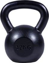 Gorilla Sports - Kettlebell - Gietijzer - Zwart - 32 kg - Extra Stabiel