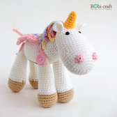 Bobi craft Rainbow Unicorn - Knuffel eenhoorn 24cm
