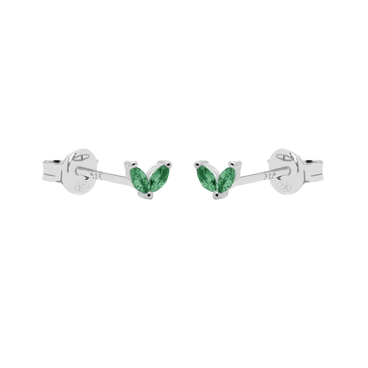 Karma Oorknoppen Tiny Double Leaves Groen