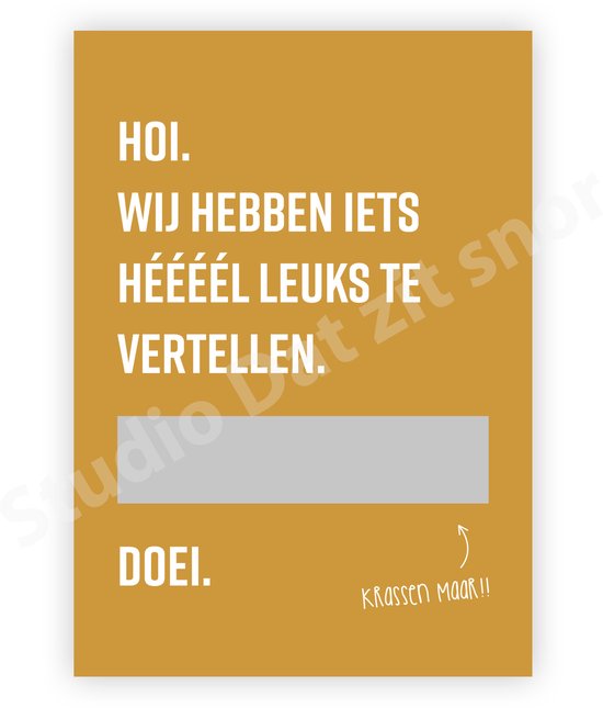 Kraskaart | Wij worden papa en mama!
