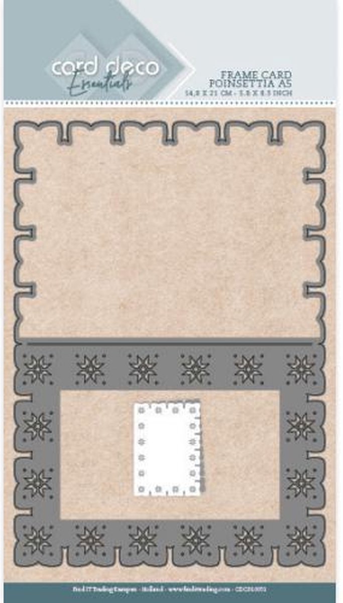 Card Deco Essentials Frame Dies - Poinsettia - A5