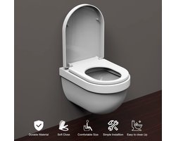 wc bril - Premium WC Bril - Toiletbrillen Toiletdeksel - toilet seat - Premium Toilet Seat - Toilet Seats Toilet Lid -46,8 x 36,1 x 4,2 cm