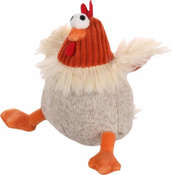 Peluche poule Poulette - Beige - 20 cm