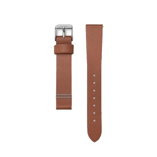 CO88 Collection 8CS-10013 Leren Horlogeband - 18mm Aanzet - Gesp - 20cm Totaal lengte - Leder - Bruin - Staal