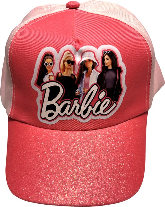 Barbie - Casquette - Glitter - Casquette de baseball - Rose - Enfants - Taille 110 - 128