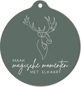 Label2X - Kersthanger Maak Magische Momenten - Groen - Kerstmis - Kersthanger - Kerst versiering - Kerst decoratie