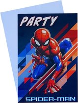 Marvel - Spiderman - Invitations - 5 pièces - avec enveloppe - Super-héros - Fête d'enfants - Fête - anniversaire