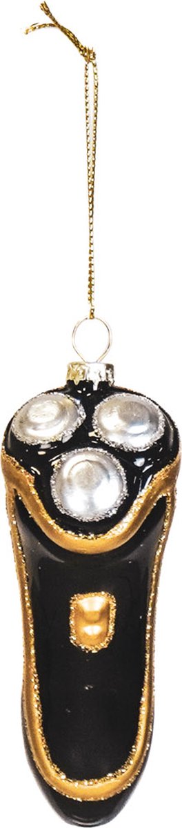 Housevitamin Scheerapparaat Kerstbal- Set van 2 - Glas- 4x4,5x11cm