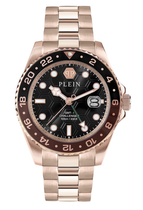 Philipp Plein GMT-I Challenger PWYBA0723 Horloge - Staal - Rosékleurig - Ø 44 mm