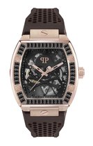 Philipp Plein The $Keleton PWBAA1723 Horloge - Siliconen - Bruin - Ø 44 mm