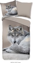 Pure Dekbedovertrek "Wolf" - Taupe - (140x200/220 cm) - Microfiber