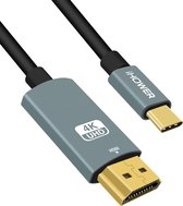 USB-C naar HDMI 2.0 Ultra HD 4K, Full HD/3D Hoge Snelheidskabel 2m iHower Zwart