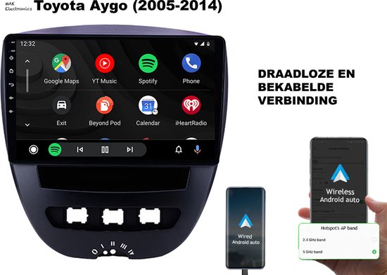 2023 Android Radio voor Toyota Aygo (2005-2014) - Apple CarPlay, Android  Auto, DAB+... | bol