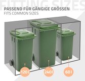 Afvalbox voor 4 afvalemmers tot 240 liter antraciet/roest-look staal/cortenstaal ML design
